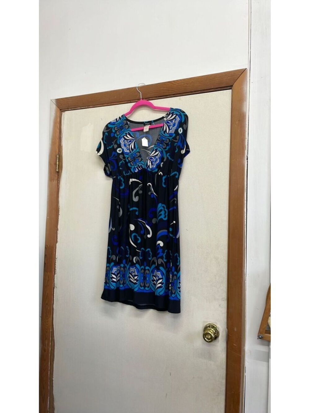 blue floral y2k dress size L